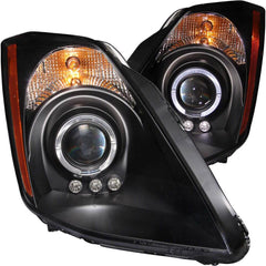 Anzo 121444 Headlights - Projector Halo - Black Clear