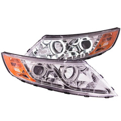 Anzo 121459 Headlights - Projector Halo - Chrome Clear CCFL