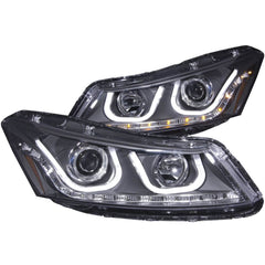 Anzo 121483 Headlights - Projector - W/ U-Bar Black Clear