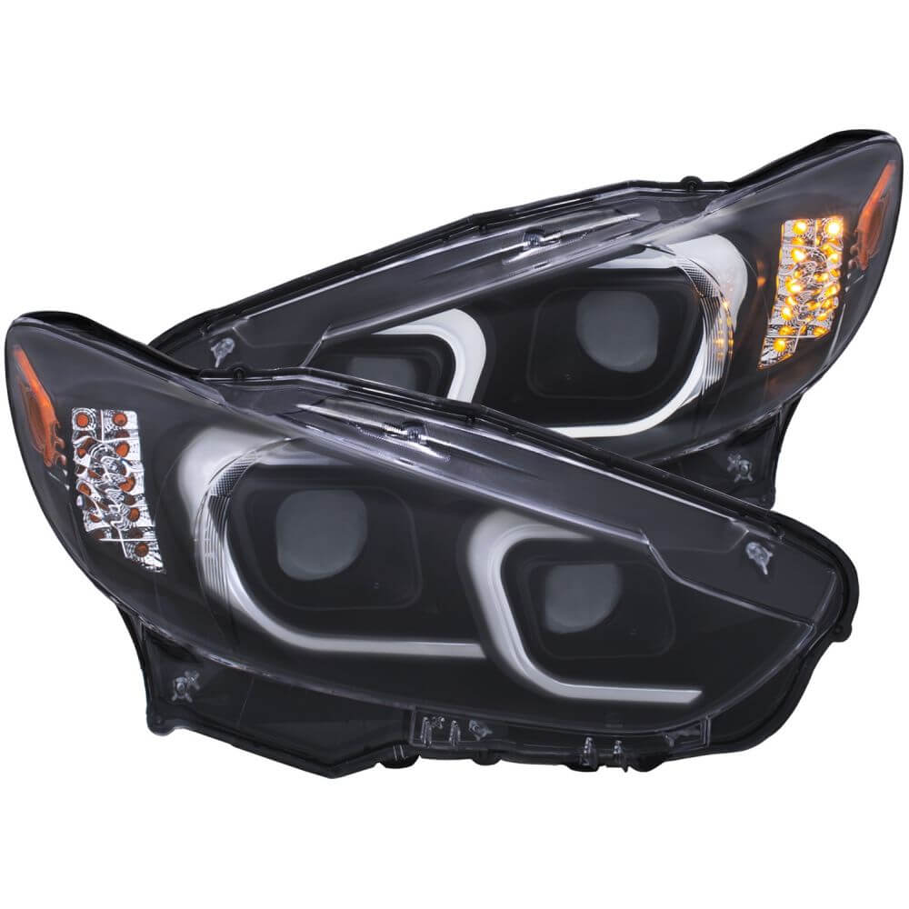 Anzo 121516 Projector Headlights - (w/ Plank Style Design) - (Black)