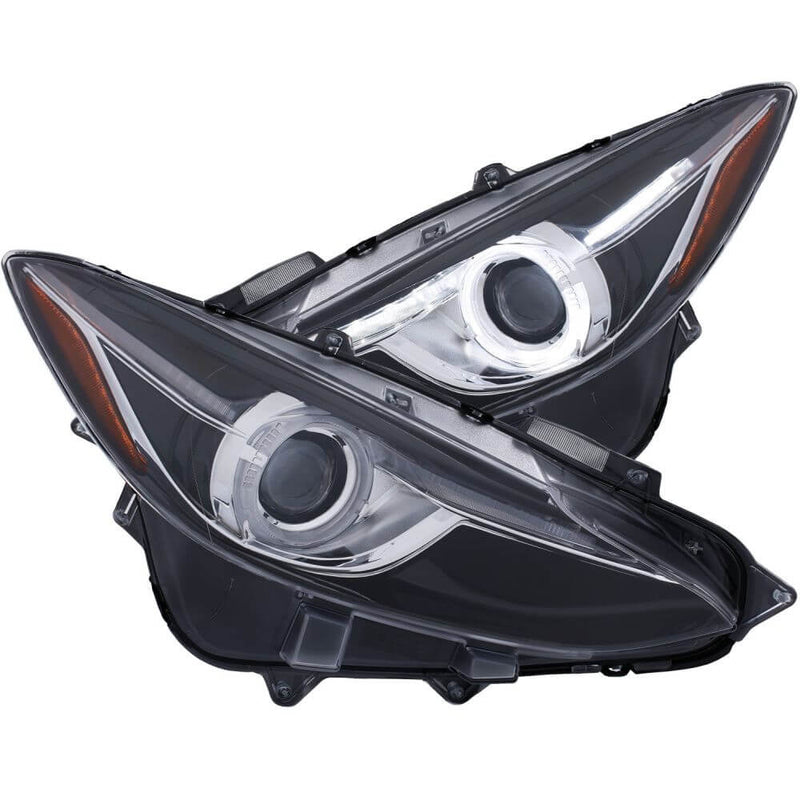 Anzo 121522 Projector Headlights - (w/ Halo) - (Black w/ Amber)