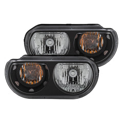 Anzo 121526 Black Crystal Headlight Set
