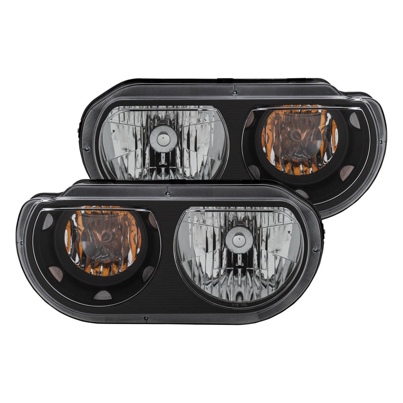 Anzo 121526 Black Crystal Headlight Set