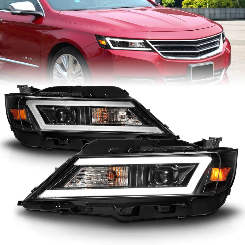 Anzo 121574 Light Bar Style White/Amber Projector Headlights With Clear Lens