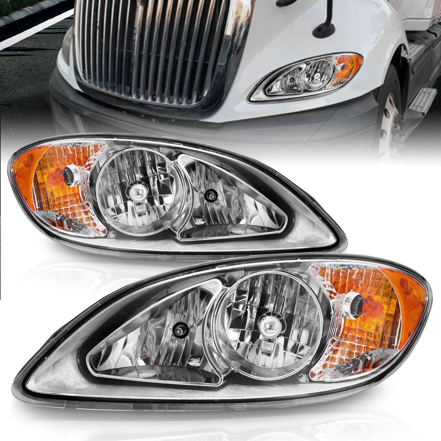 Anzo 131033 Crystal Headlights With Clear Lens