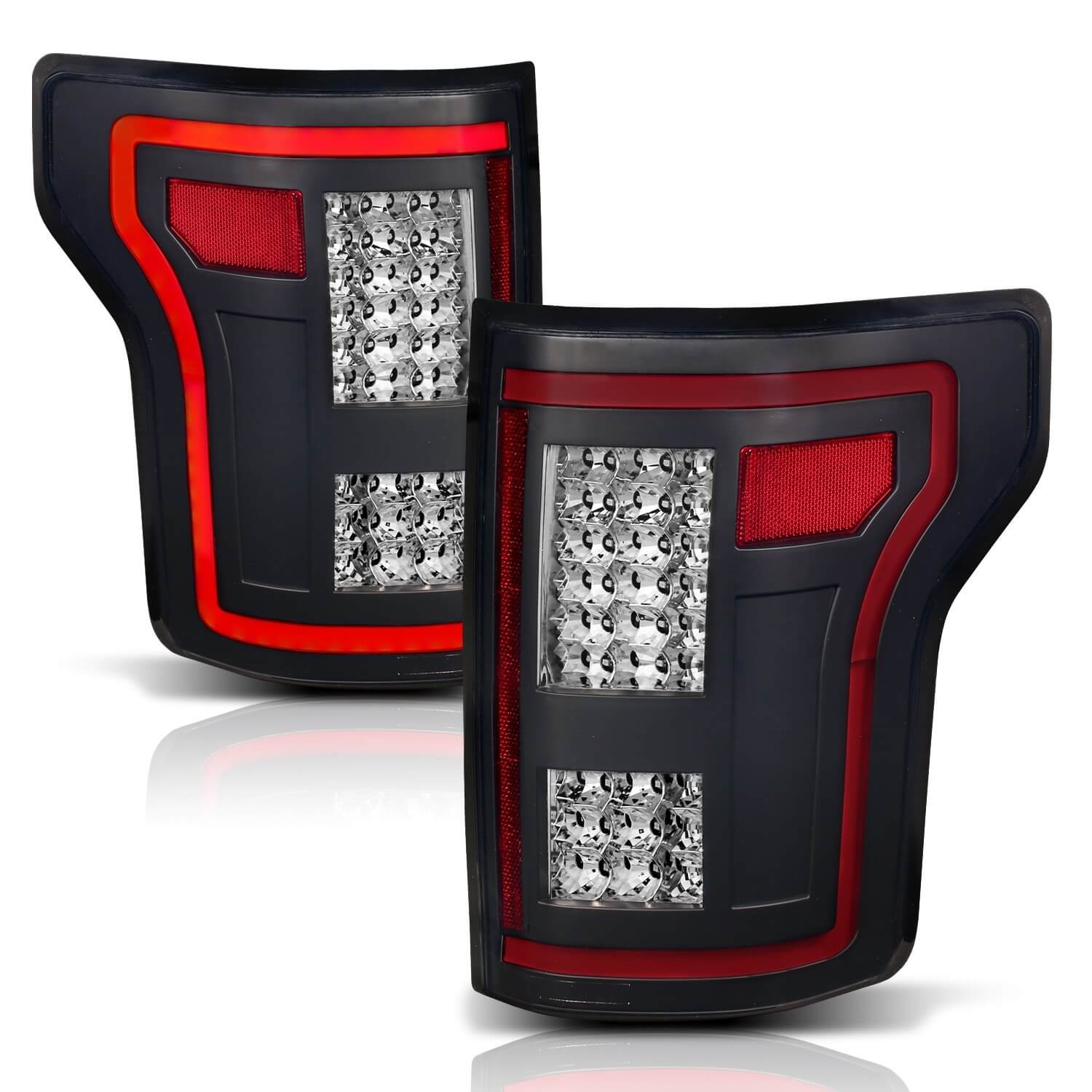 Anzo 311293 LED Tail Lights With Black Sequential Lens