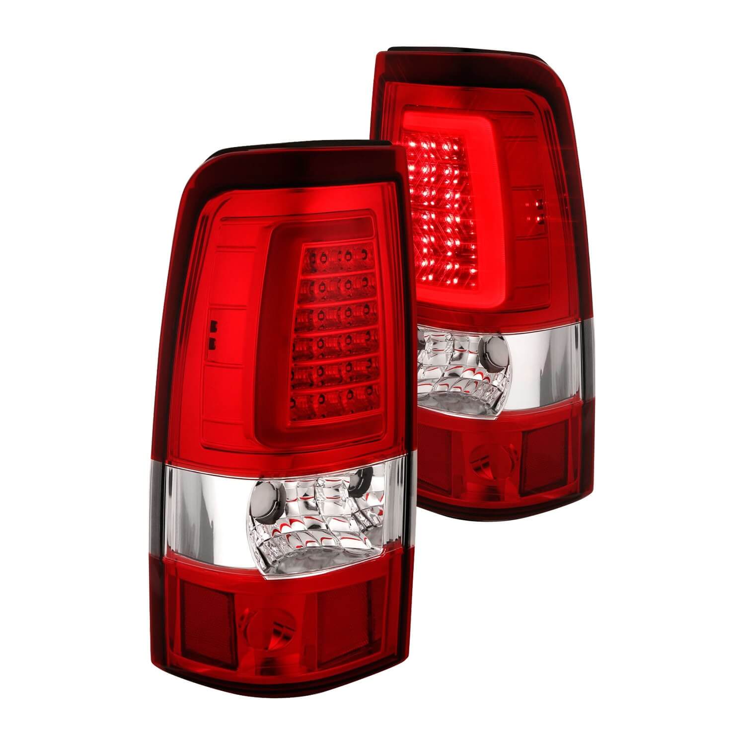 Anzo 311335 Plank Style LED Tail Lights With Red/Clear Lens
