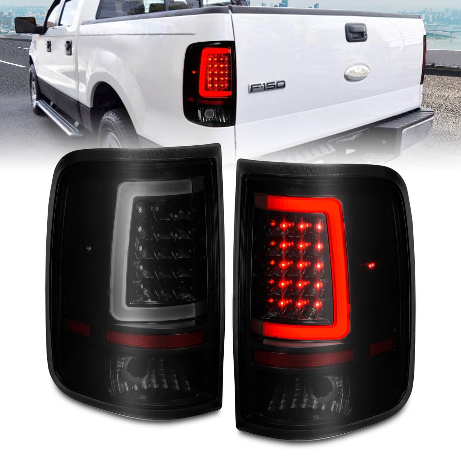 Anzo 311343 LED Tail Lights With Smoke Lens