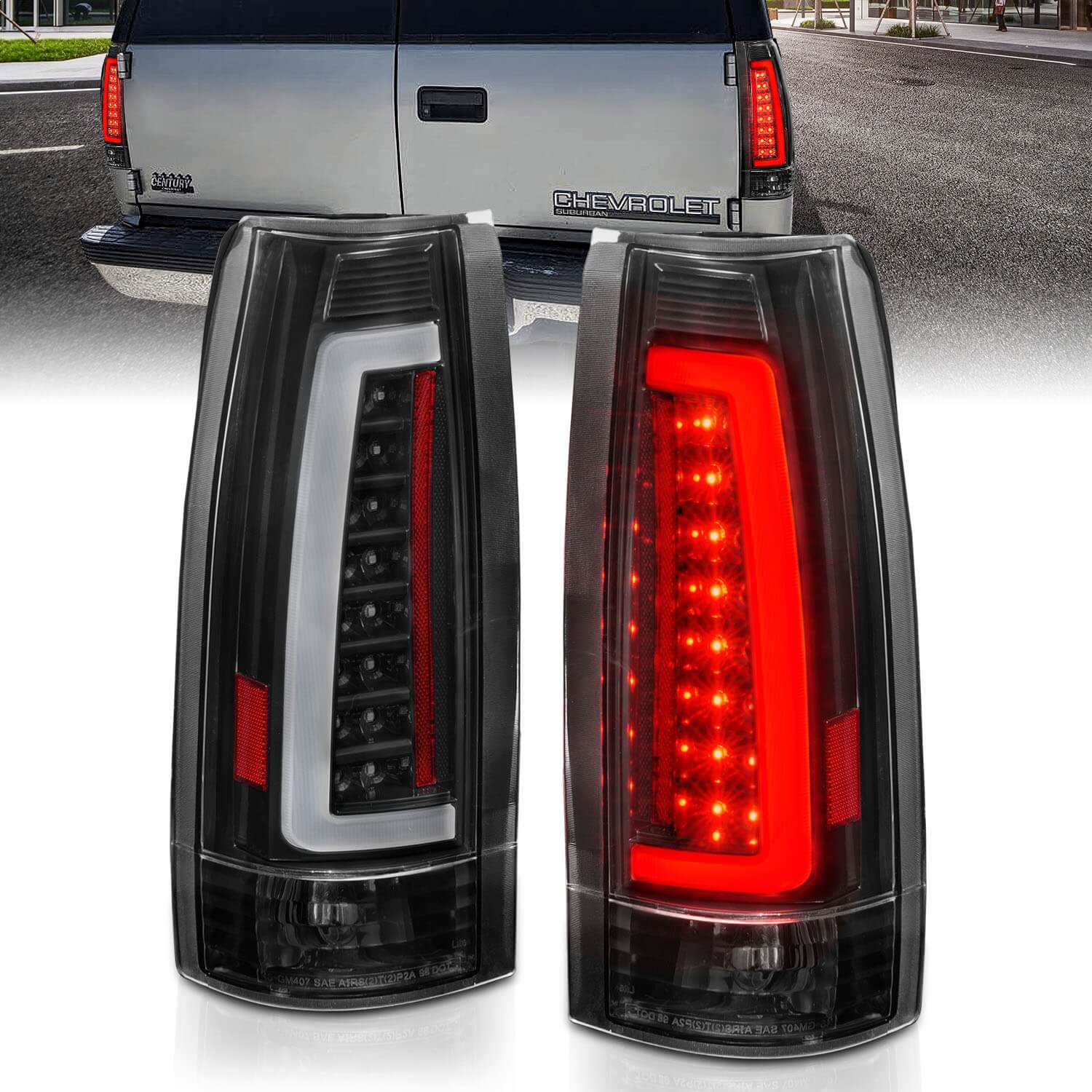 Anzo 311344 LED Tail Lights With Clear Lens