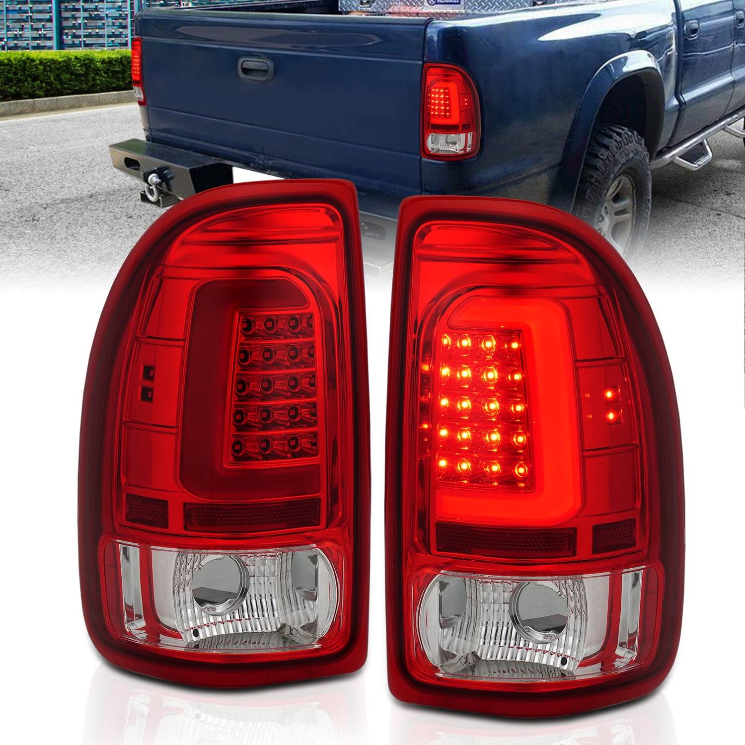 Anzo 311349 LED Tail Lights With Red Lens