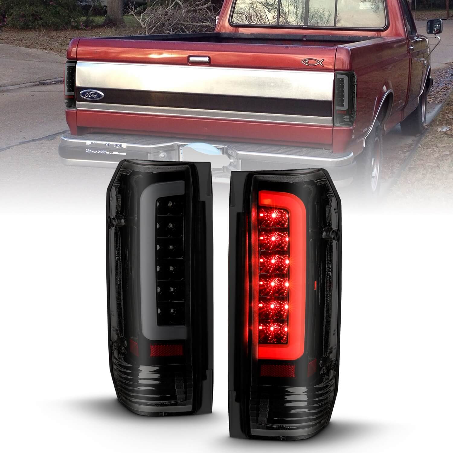 Anzo 311351 LED Tail Lights With Smoke Lens