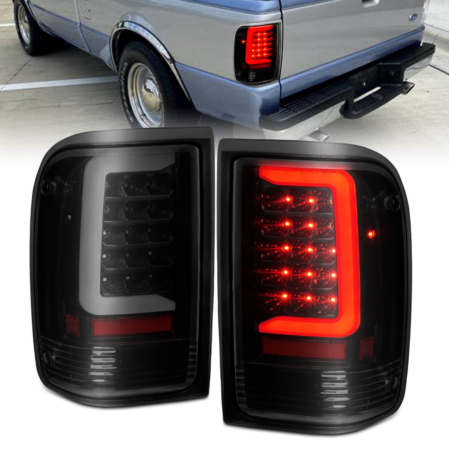 Anzo 311360 LED Tail Lights With Smoke Lens
