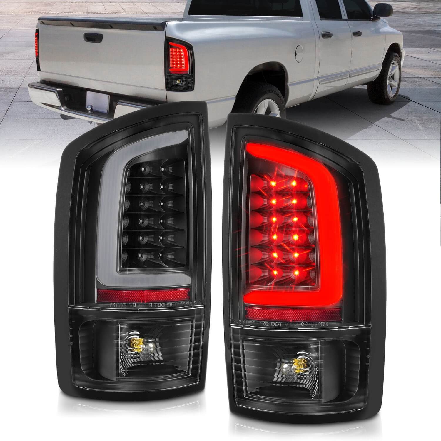 Anzo 311368 LED Tail Lights With Clear Lens