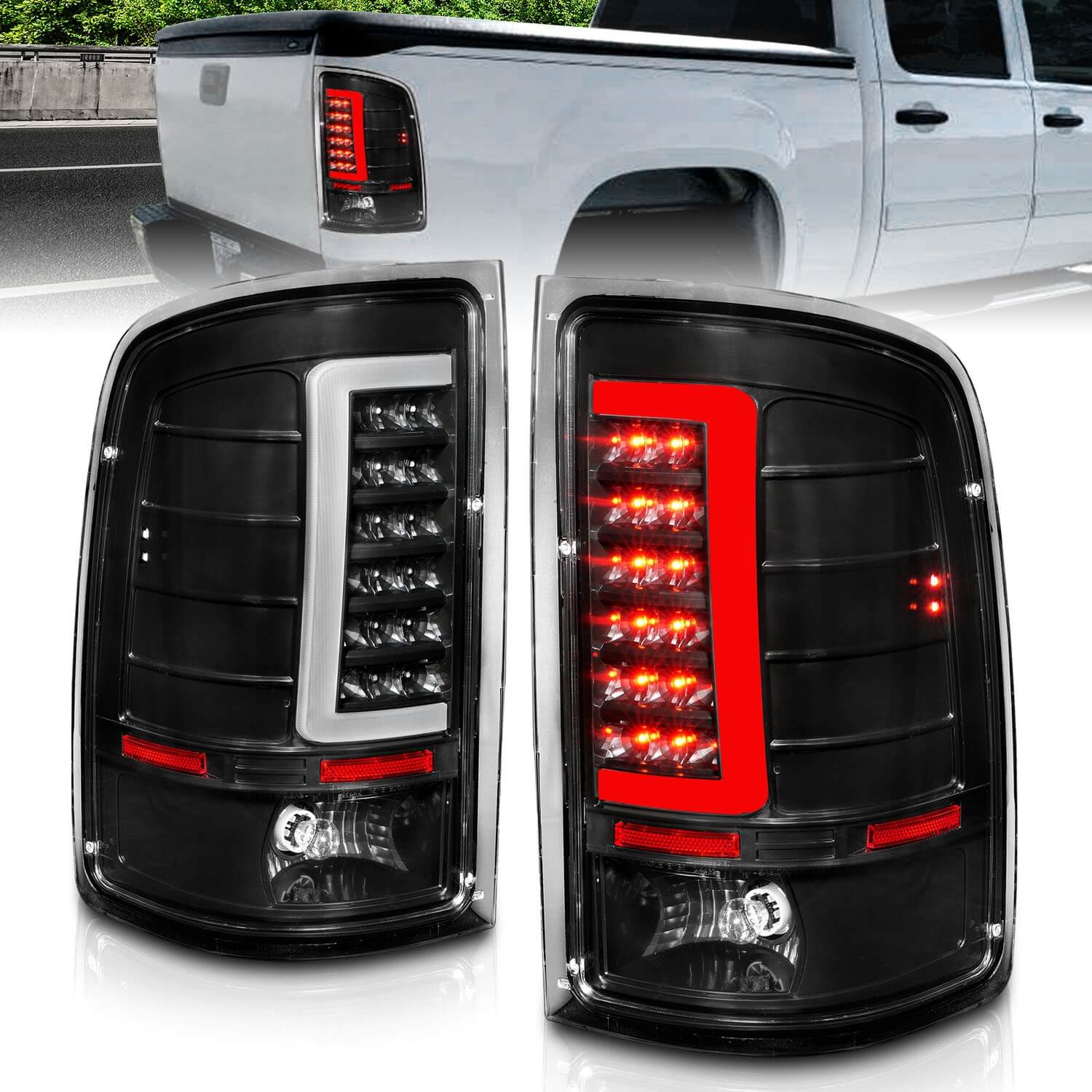 Anzo 311388 LED Tail Lights With Clear Lens