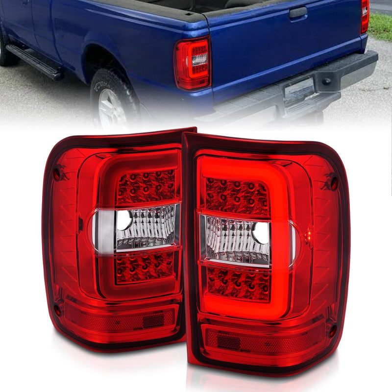 Anzo 311393 LED Tail Lights With Clear/Red Lens