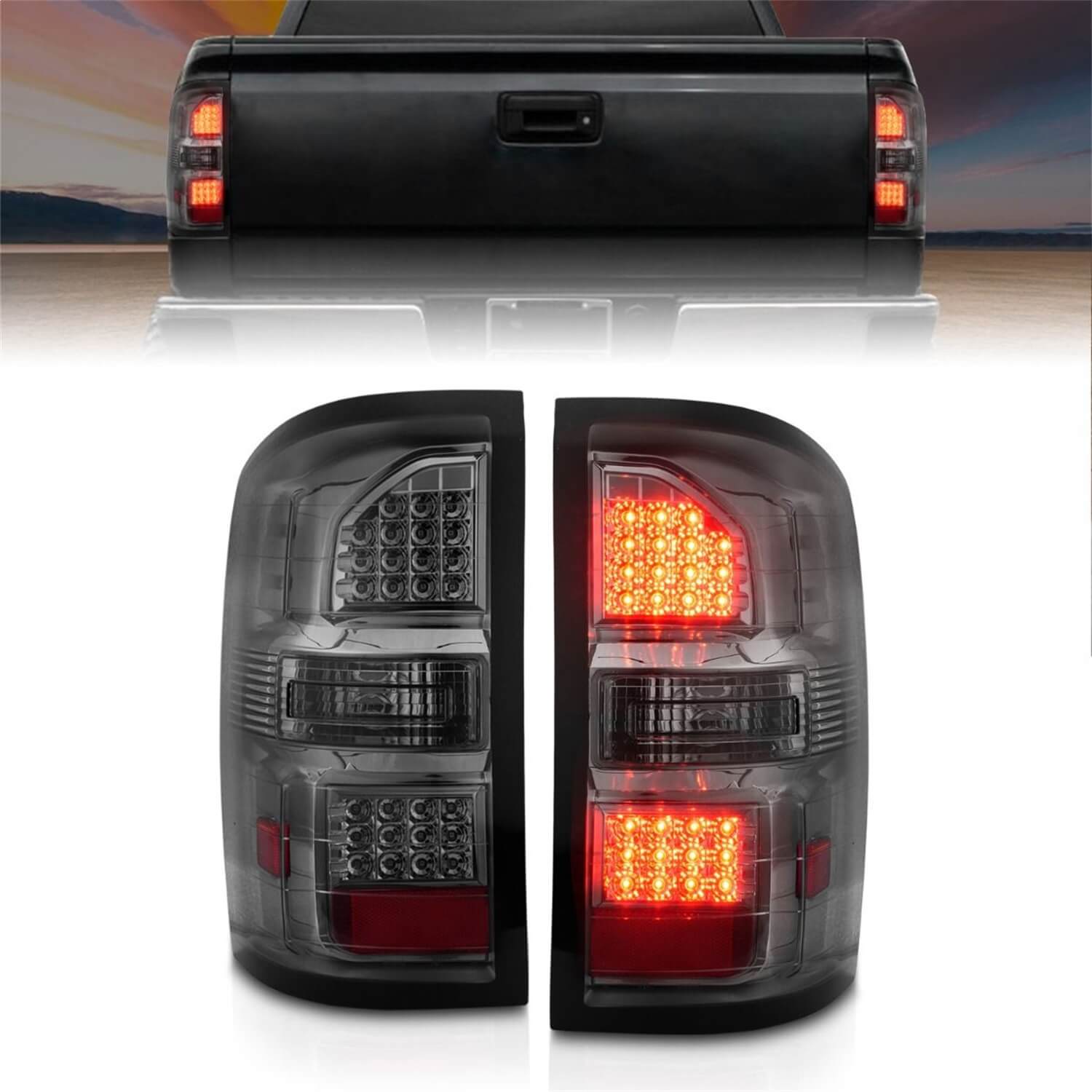 Anzo 311398 LED Tail Lights With Smoke Lens