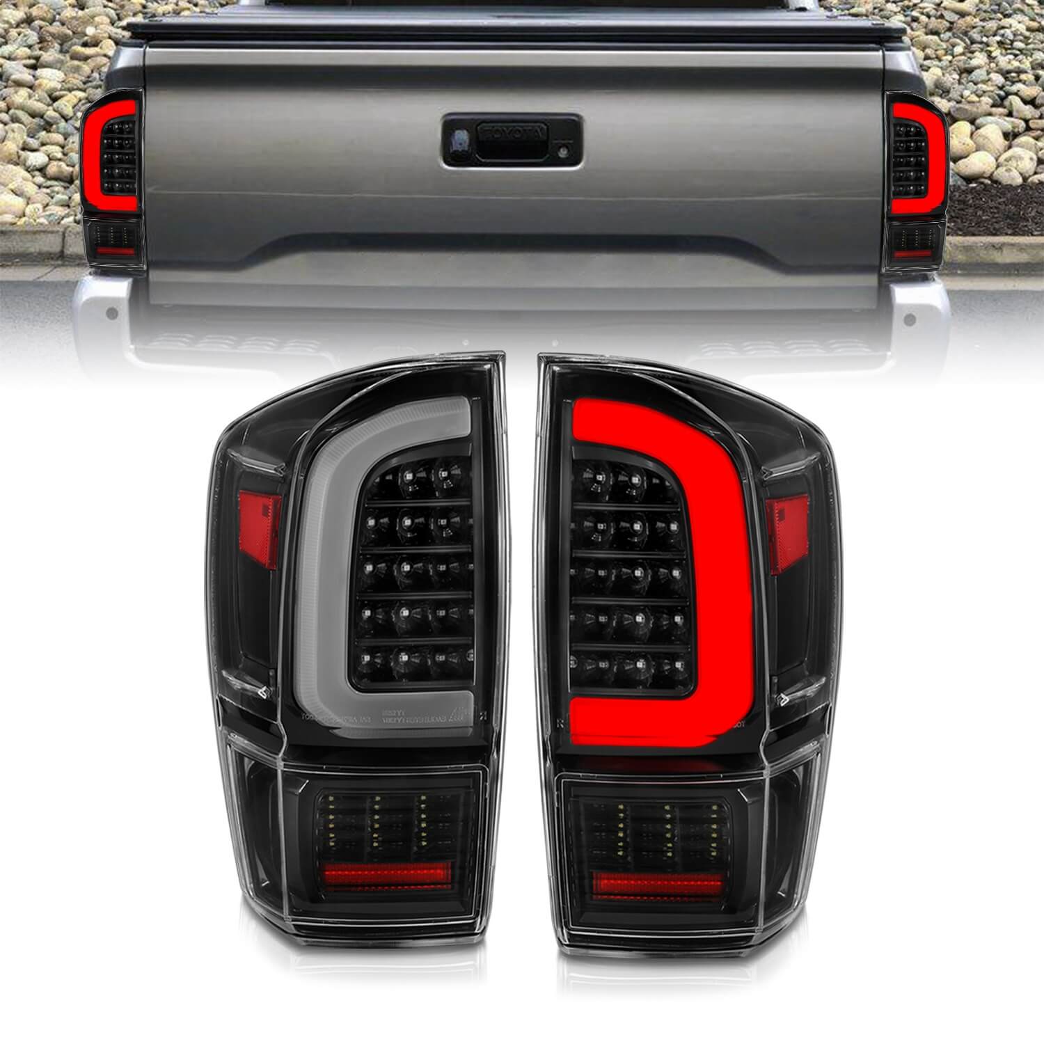 Anzo 311400 LED Tail Lights With Clear Lens