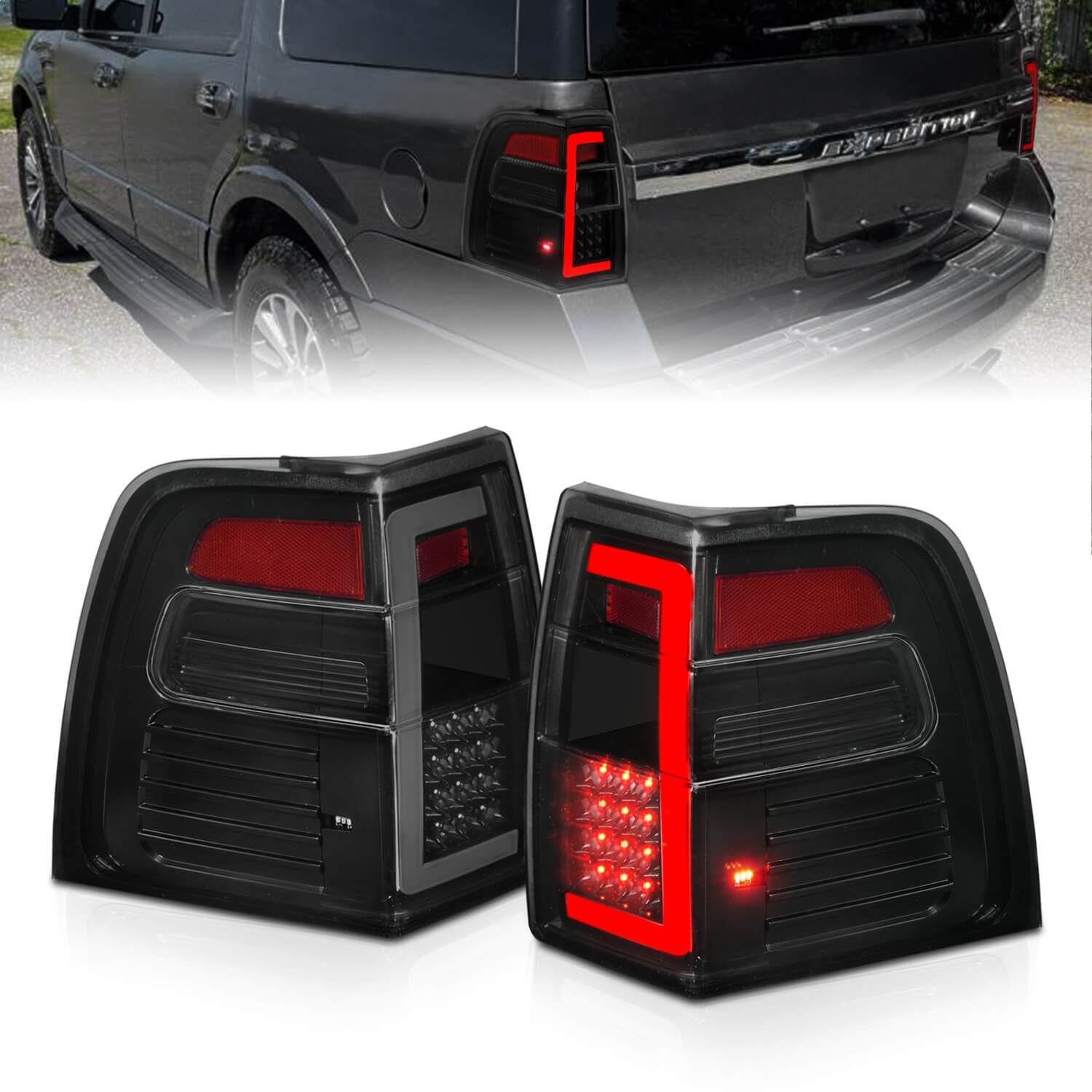 Anzo 311409 LED Tail Lights With Smoke Lens