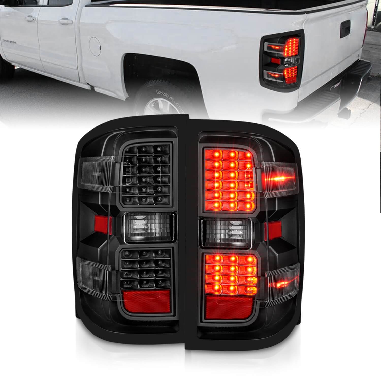 Anzo 311423 LED Tail Lights With Clear Lens