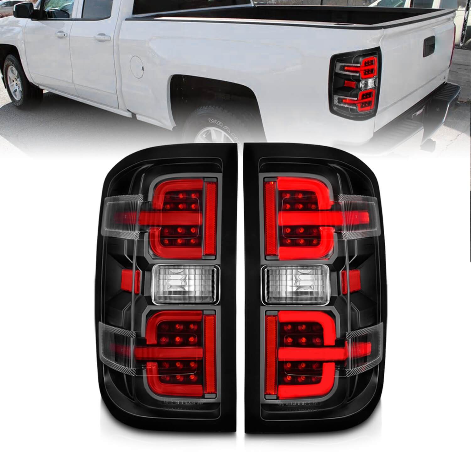 Anzo 311425 LED Tail Lights With Clear Lens