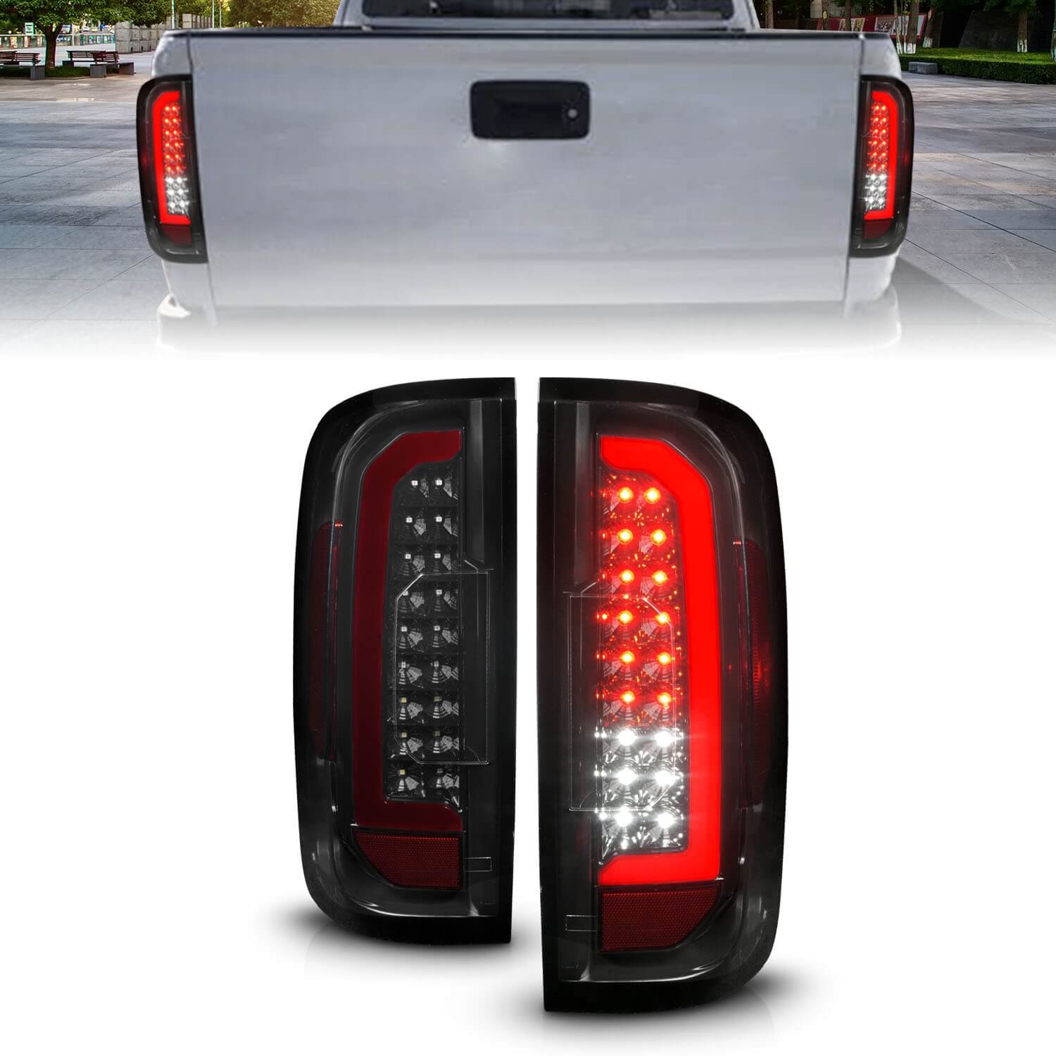 Anzo 311433 LED Tail Lights With Smoke Lens
