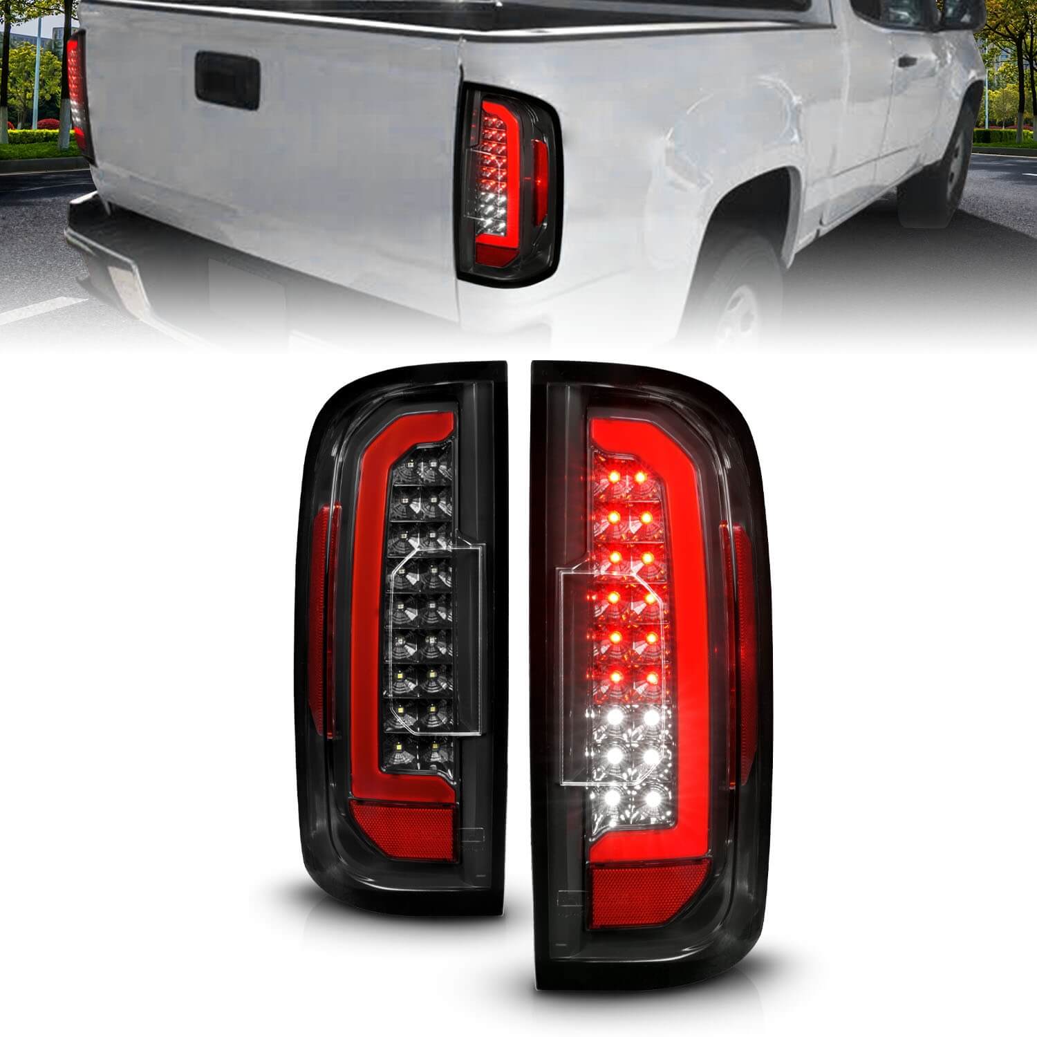 Anzo 311434 LED Tail Lights With Clear Lens