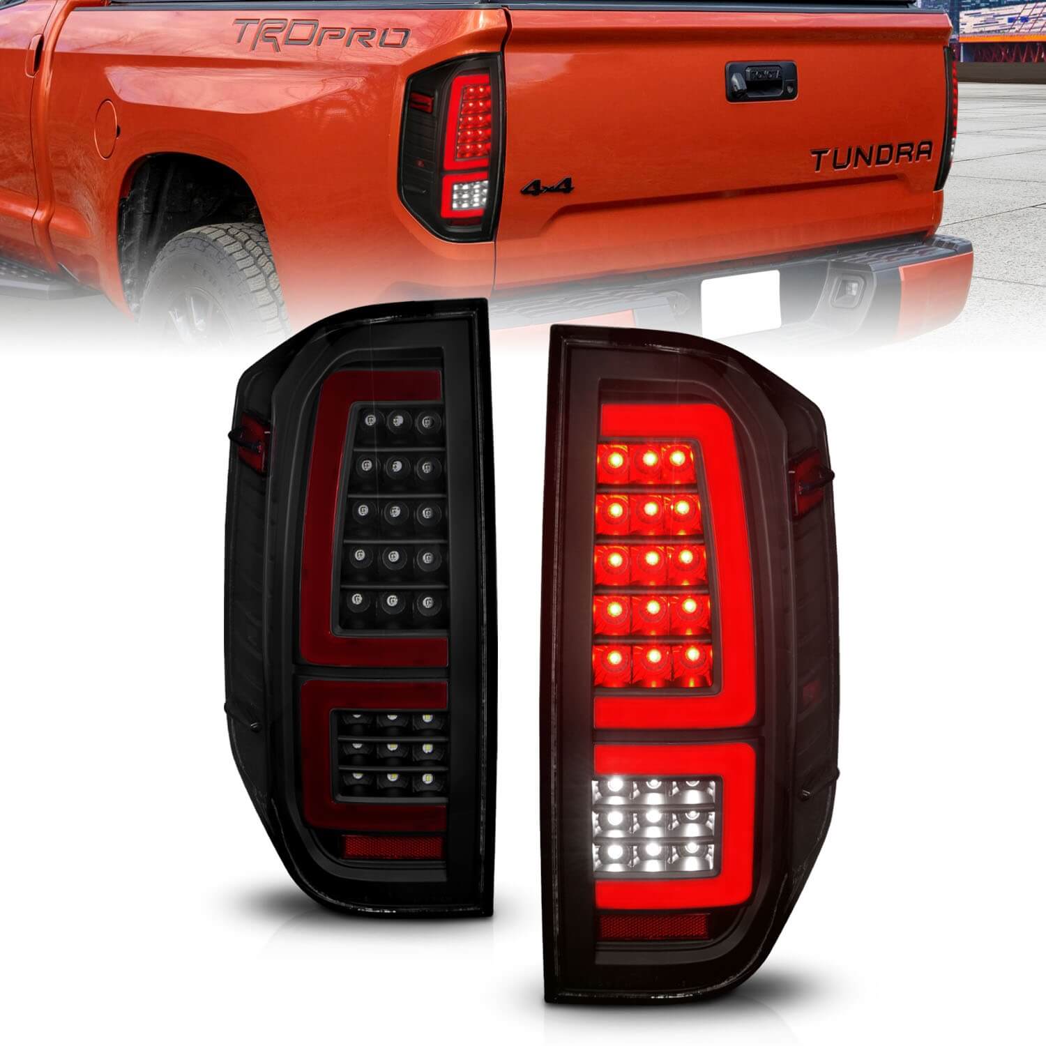 Anzo 311437 LED Tail Lights With Smoke Lens
