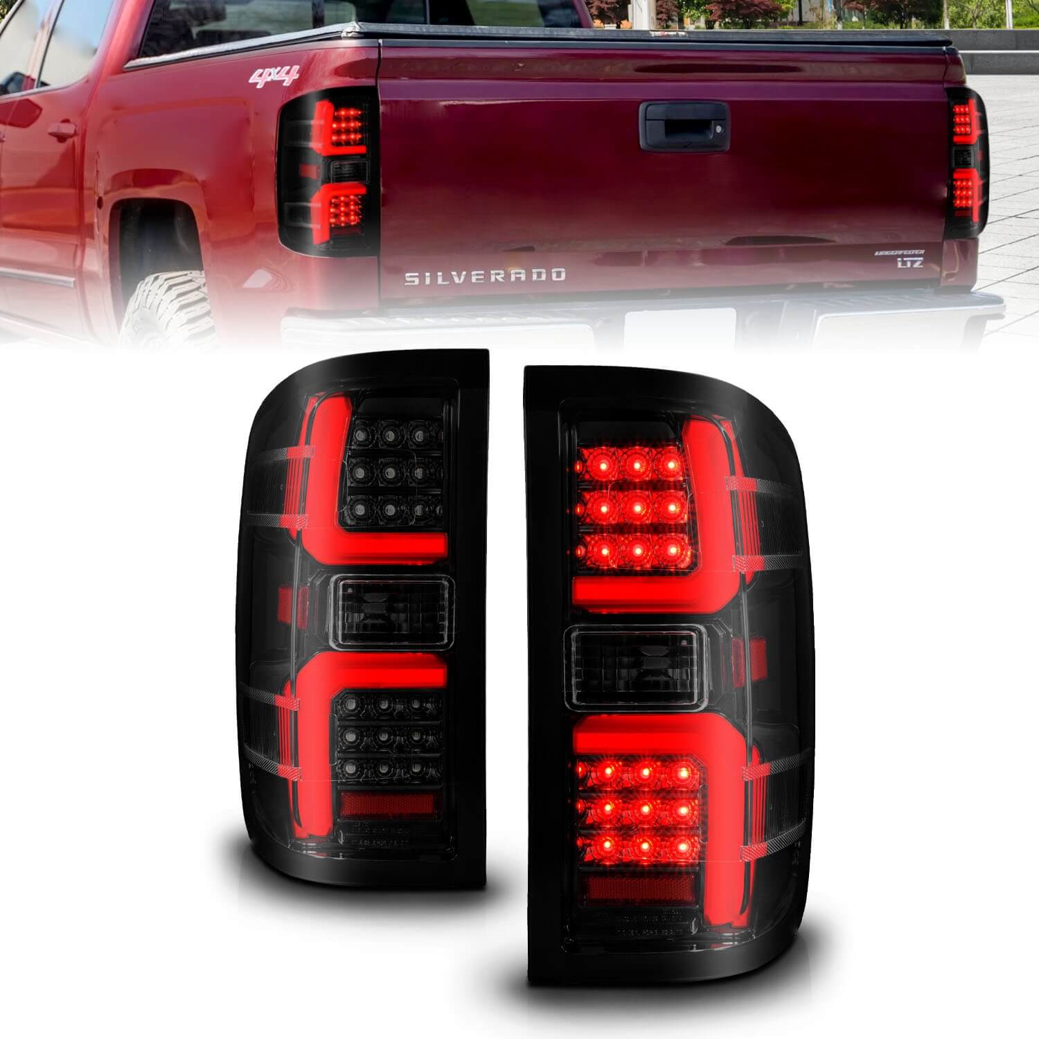 Anzo 311451 LED Tail Lights With Smoke Lens