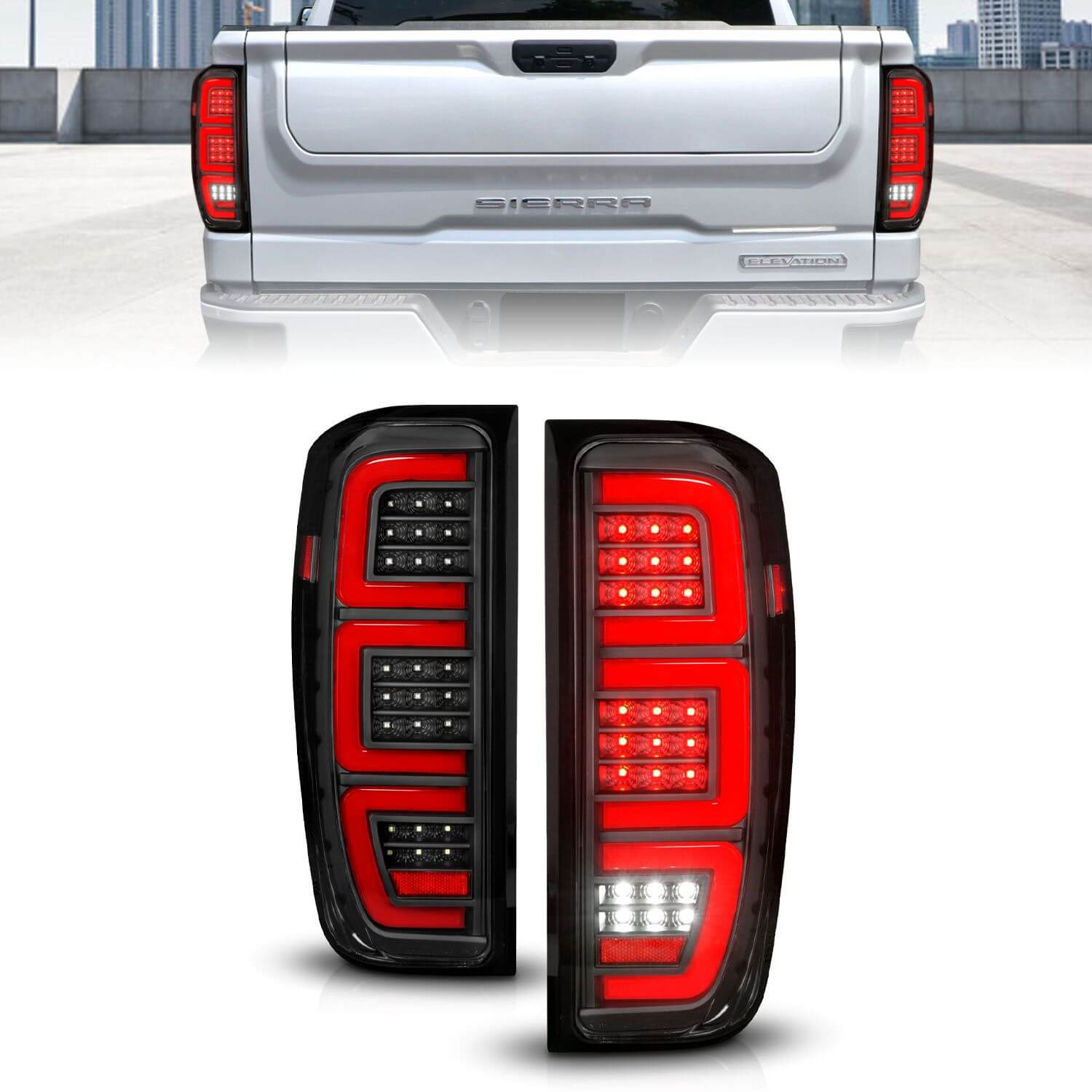 Anzo 311457 LED Tail Lights With Clear Lens