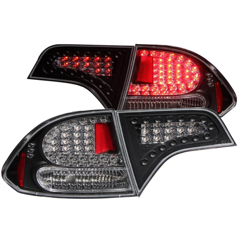 Anzo 321152 LED Tail Lights - LED - Black-4 pcs