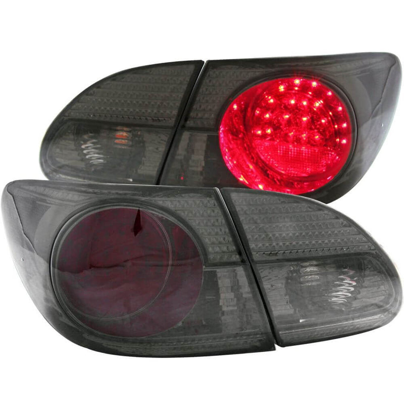 Anzo 321270 LED Tail Lights - LED - Red/Smoke 4 pcs