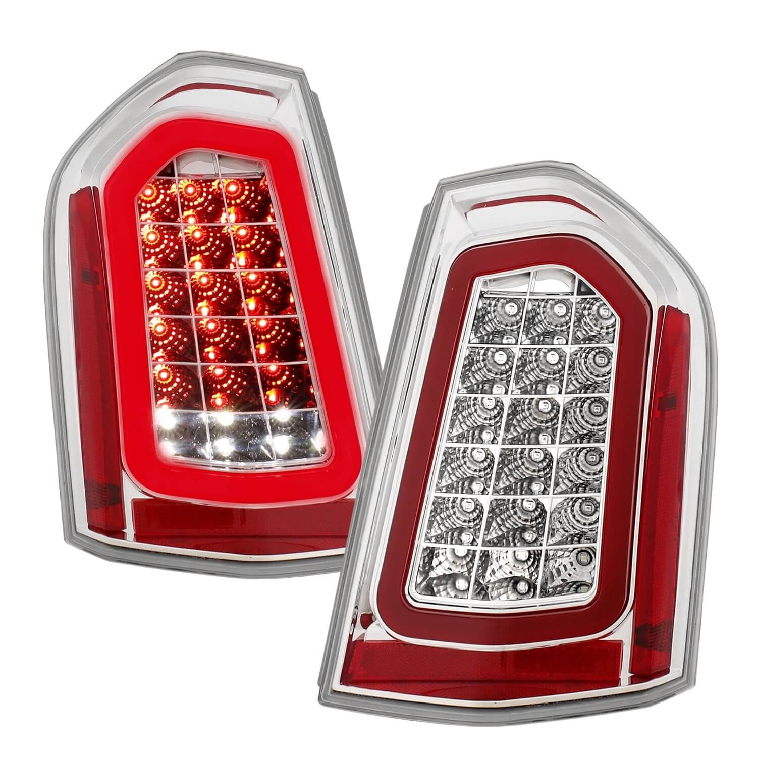 Anzo 321344 LED Tail Lights With Chrome Sequential Lens