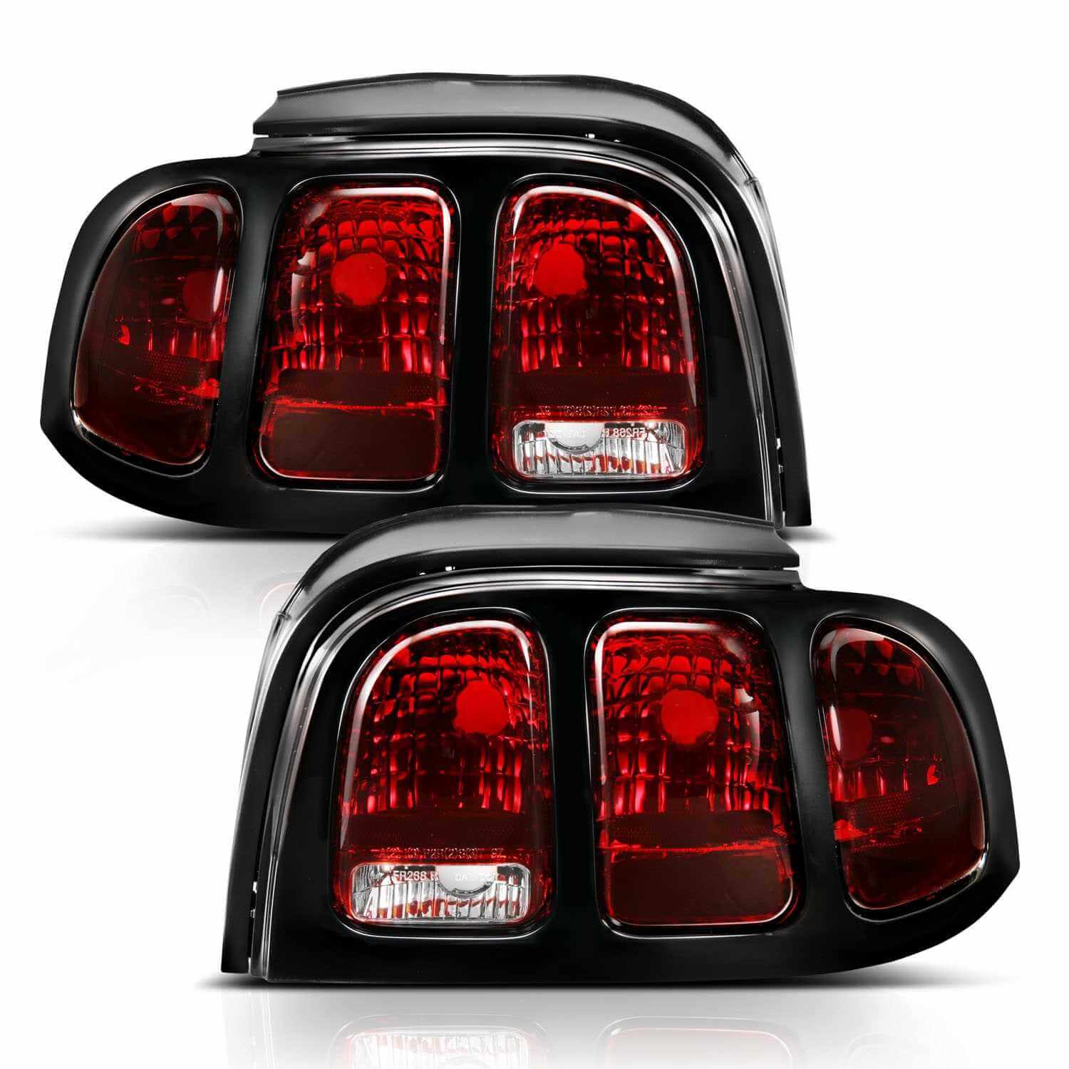 Anzo 321350 Euro Tail Lights With Dark Red Lens