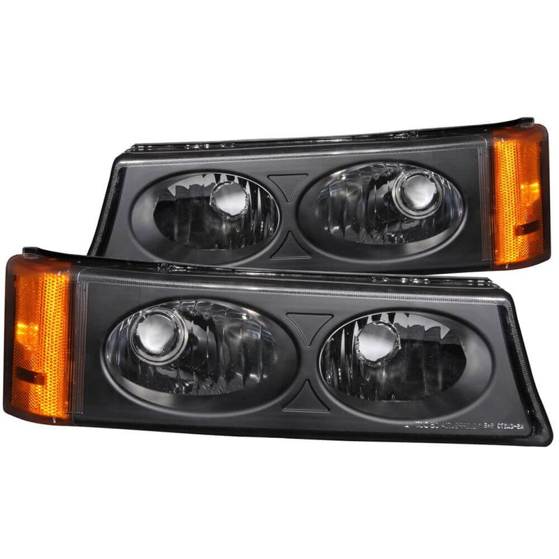 Anzo 511036 Parking Lights - Crystal Jdm - Black (Classic Body Only)