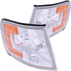 Anzo 521028 Corner Lights - Euro Clear With Amber Reflectors