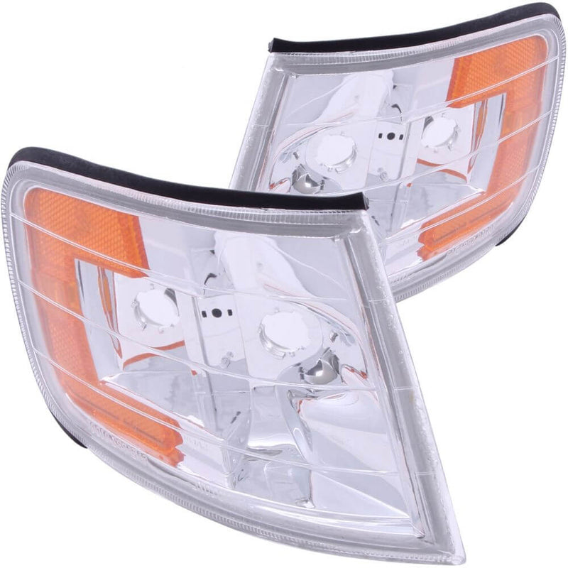 Anzo 521028 Corner Lights - Euro Clear With Amber Reflectors