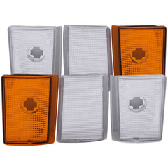 Anzo 521032 Corner Lights - Euro 6 Pieces With Amber Reflectors