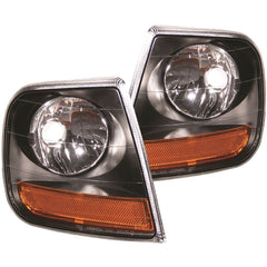 Anzo 521040 Corner Lights - Black (Harley Davidson Style)