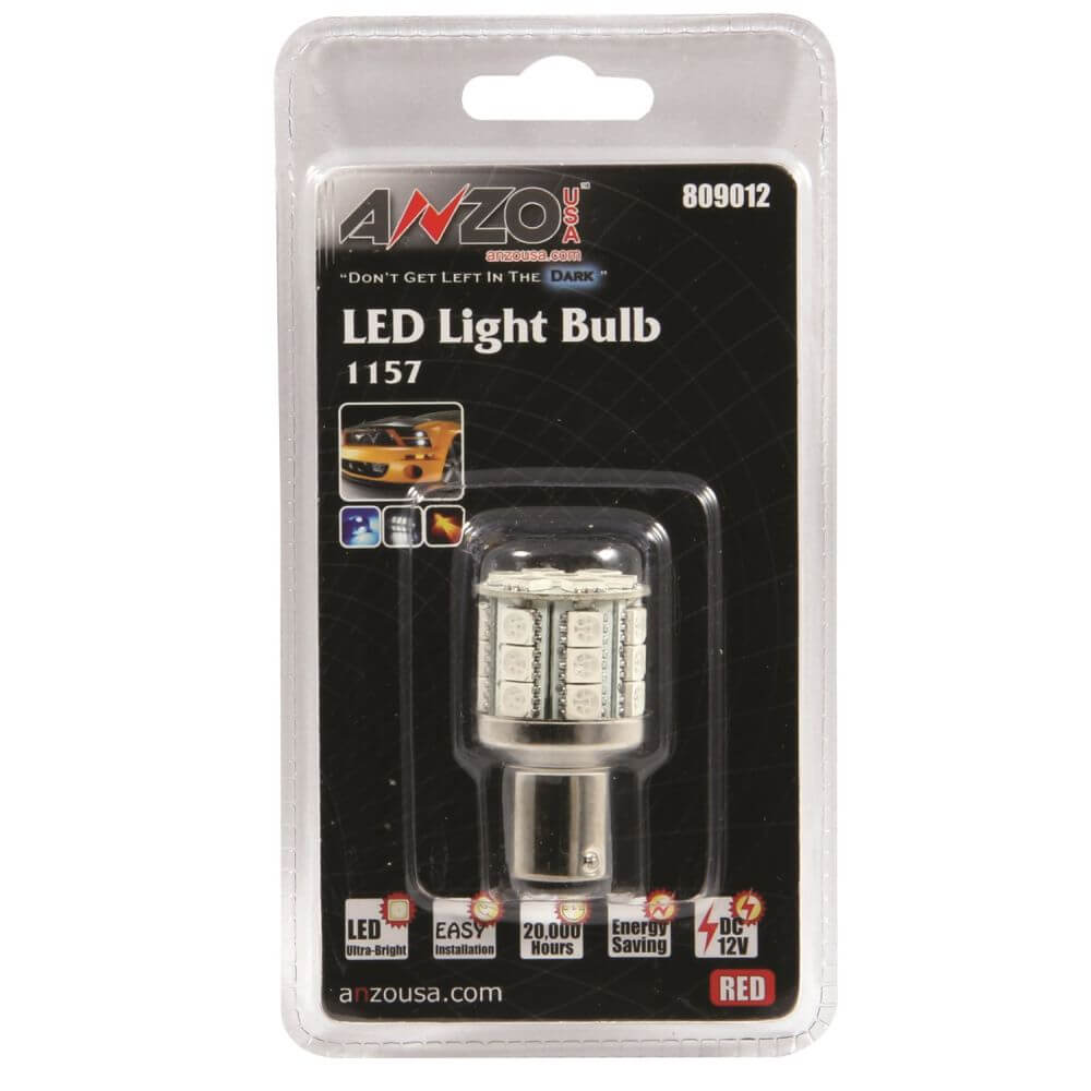 Anzo 809012 LED Replacement Bulb - LED - Red-28 LEDs 1 3/4 in. Tall