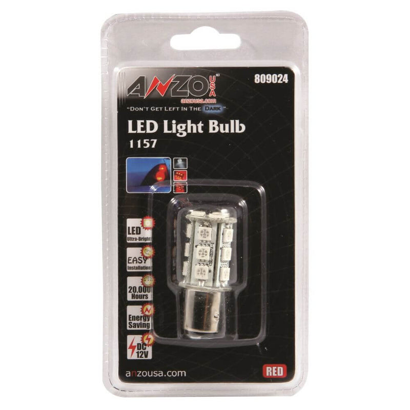 Anzo 809024 LED Replacement Bulb - LED - Red-18 LEDs 1 3/4 in. Tall
