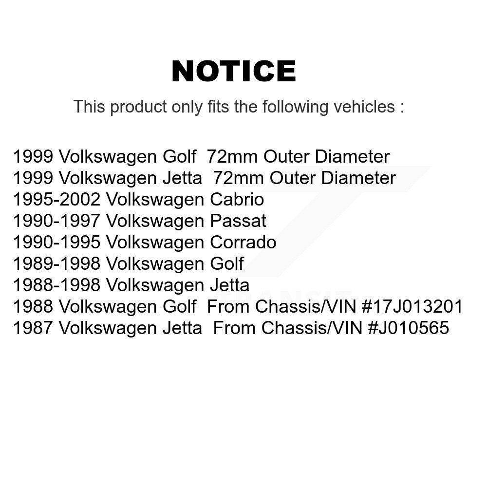 Kugel 70-510004 Front Wheel Bearing for 1987-2002 Volkswagen Jetta, Volkswagen Golf and Select Vehicles