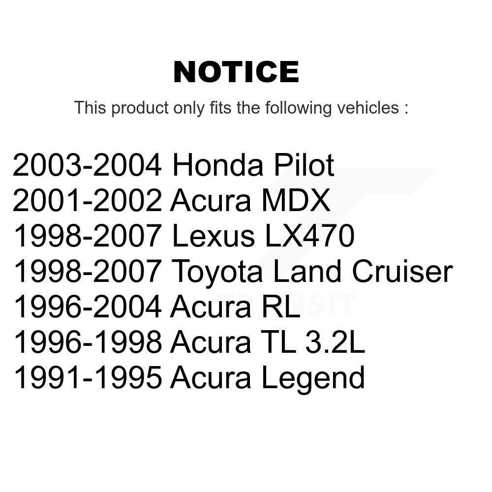 Kugel 70-510011 Front, Rear Inner Wheel Bearing for 1991-2007 Acura Legend, Acura RL and Select Vehicles