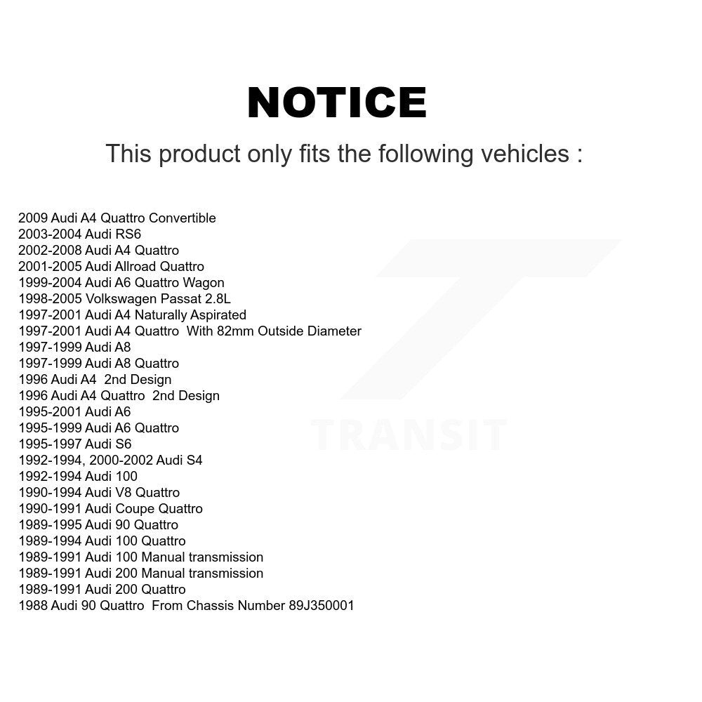 Kugel 70-510019 Front, Rear Wheel Bearing for 1988-2009 Audi 90 Quattro, Audi 100 and Select Vehicles