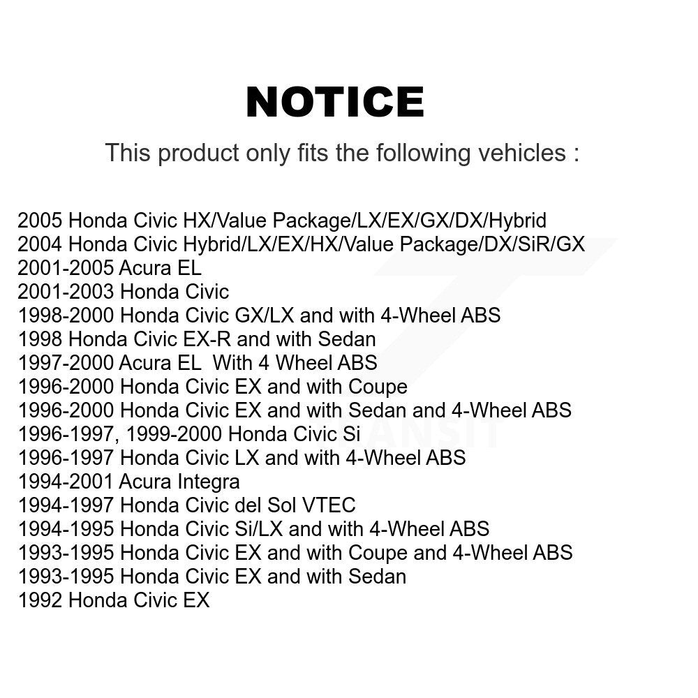 Kugel 70-510030 Front Wheel Bearing for 1992-2005 Honda Civic, Acura Integra and Select Vehicles