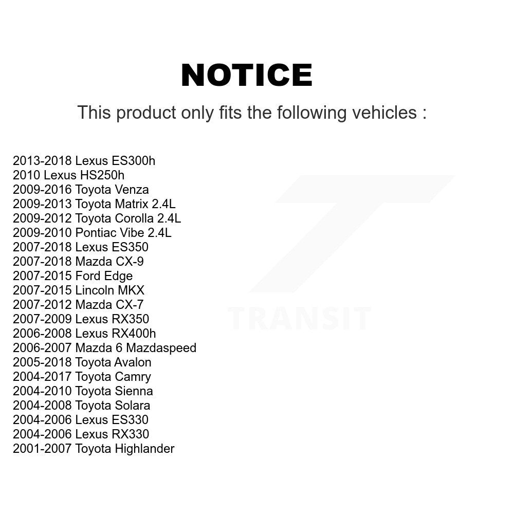 Kugel 70-510063 Front Wheel Bearing for 2001-2018 Toyota Highlander, Lexus ES330 and Select Vehicles