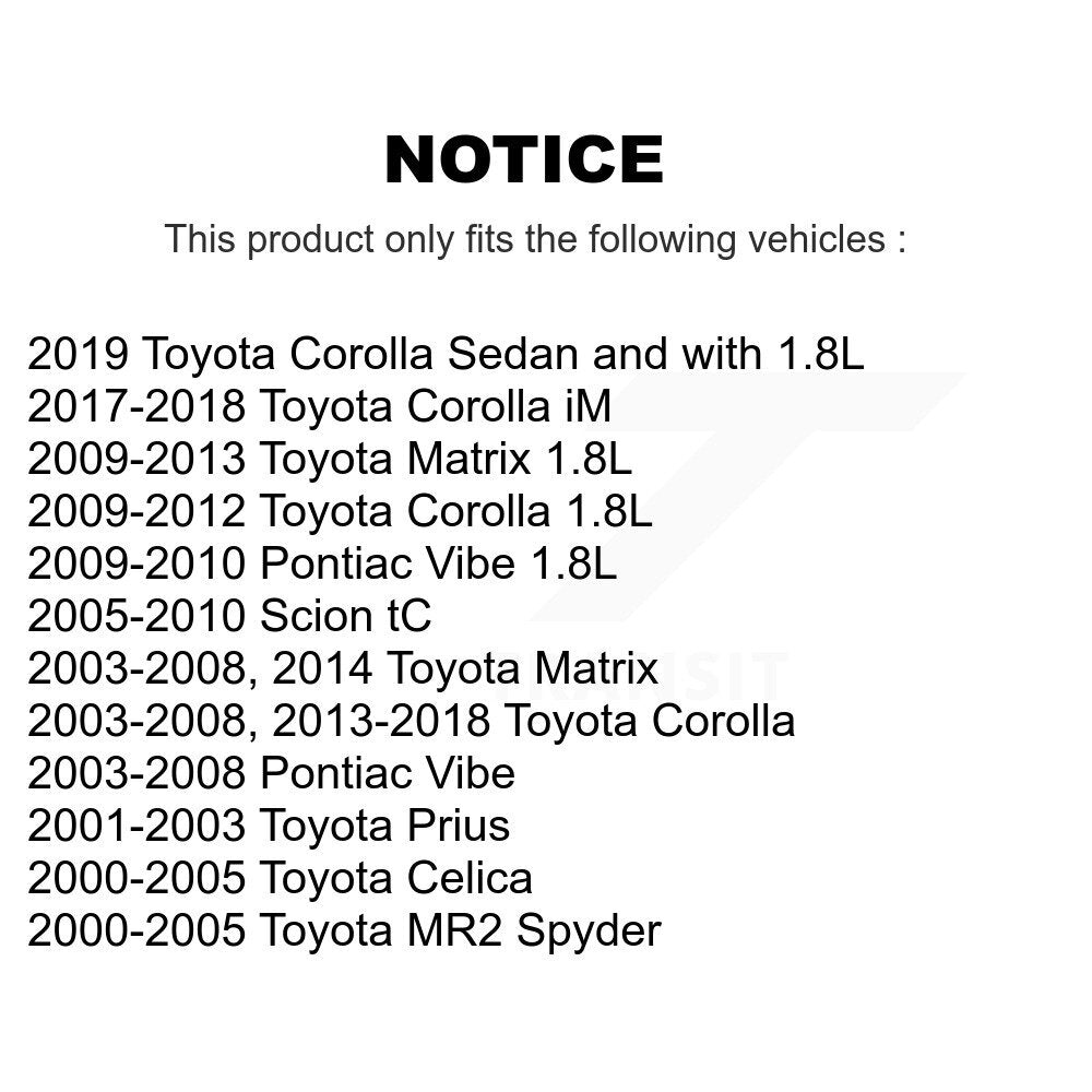Kugel 70-510070 Front, Rear Wheel Bearing for 2000-2019 Toyota Celica, Toyota MR2 Spyder and Select Vehicles
