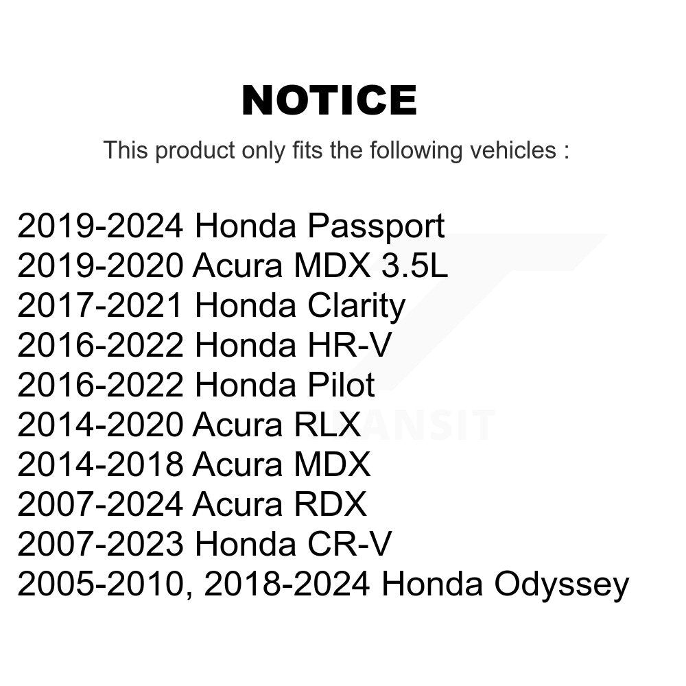 Kugel 70-510086 Front Wheel Bearing for 2005-2024 Honda Odyssey, Acura RDX and Select Vehicles