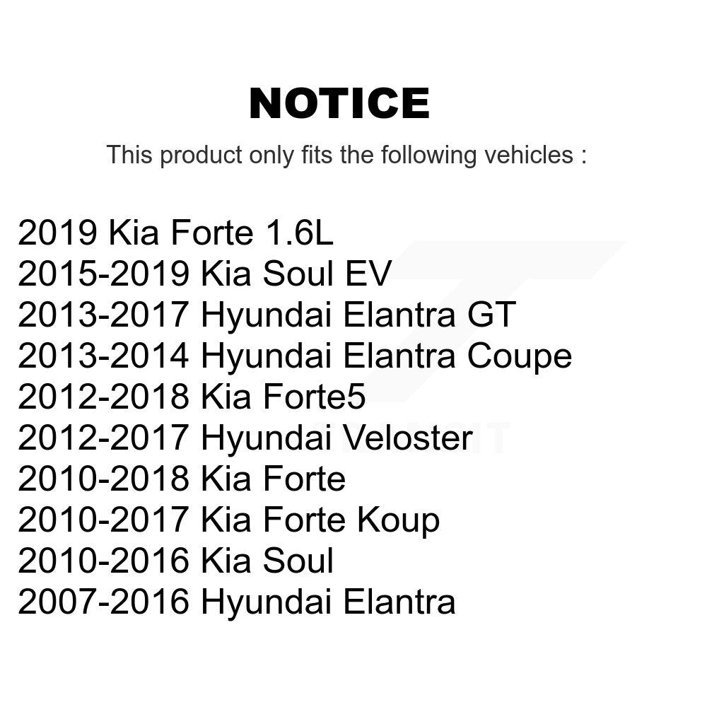 Kugel 70-510093 Front Wheel Bearing for 2007-2019 Hyundai Elantra, Kia Forte and Select Vehicles