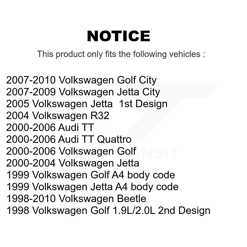 Kugel 70-512012 Rear Wheel Bearing Hub Assembly for 1998-2010 Volkswagen Beetle, Volkswagen Golf and Select Vehicles