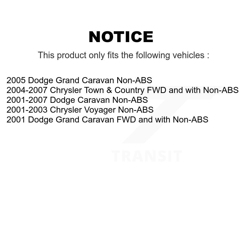 Kugel 70-512170 Rear Wheel Bearing Hub Assembly for 2001-2007 Chrysler Voyager, Dodge Caravan and Select Vehicles